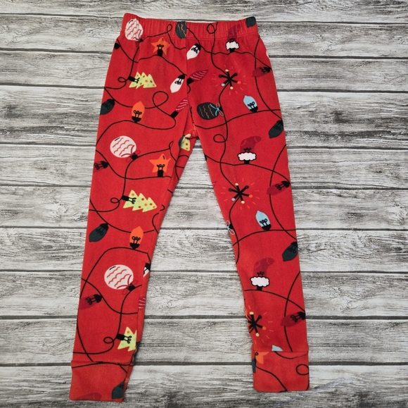 Cat & Jack snuggly soft Christmas string  lights pajamas - Picture 5 of 6
